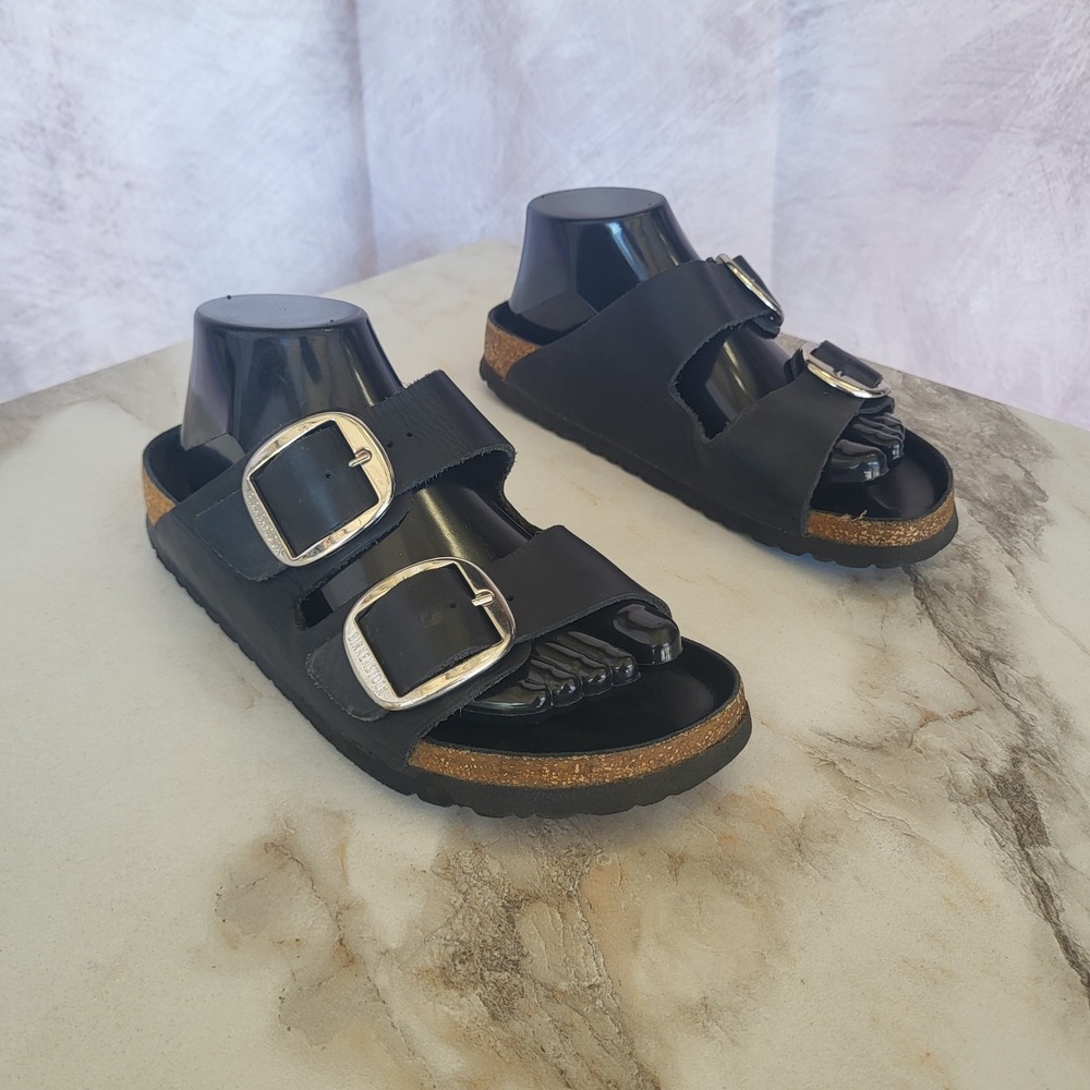 Birkenstock Arizona Big Buckle Sandals Black Size 39